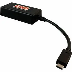 Lind Electronics Charging Cable - For Notebook, Tablet, Power Adapter, Computer - 4" Cord Length - Bondi / USB Type C