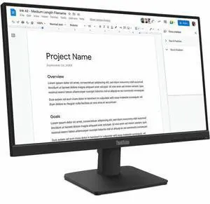 Lenovo ThinkVision S22-4e 22" Class Full HD LED Monitor - 16:9 - Raven Black - 21.5" Viewable - In-plane Switching (IPS) Technology - WLED Backlight - 1920 x 1080 - 16.7 Million Colors - 250
