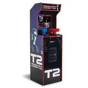 Arcade1Up Terminator 2 Deluxe Arcade Machine - 17" Color Screen - Real-Feel Arcade Light Guns - Wi-Fi Leaderboards - 1 Classic Game & Behind the scenes footage - Perfect for at-Home Gaming