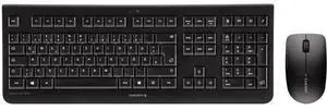 CHERRY DW 3000 Wireless Keyboard & Mouse Set - French Layout - Black - USB Wireless RF - Optical - 1200 dpi - 3 Button - Scroll Wheel - Calculator, Email, Browser, Sleep Hot Key(s) - Symmetrical -