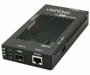 Lantronix S6010-1040 Transceiver/Media Converter - T1/E1 - 1.50 km - Expansion Slots - SFP Slots - AC Adapter - TAA Compliant (S6010-1040-SA)