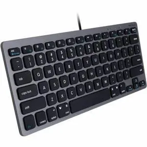 Macally USB C Mac Keyboard - Cable Connectivity - USB Type C Interface - 78 Key(s) - Mac OS - MacBook, iPad, iMac - Mac, PC - Space Gray