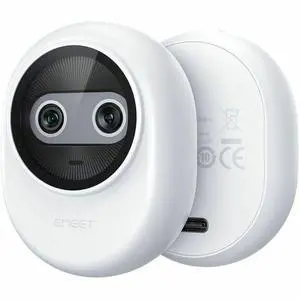 EMEET Piko (White) - Dual-lens Webcam with one 4K Image Collection Lens and one AI Assist Lens, Boosting color accuracy, face recognition, and ultra-fast focus. 3 MEMS Mics power 3 Voice Modes for Mee