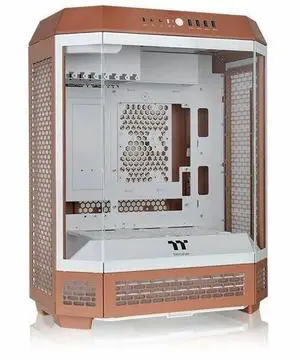 Thermaltake Tower 600 Mid Tower; 2x140mm CT Fans Included; 420mm Radiator Support; 400mm GPU Clearance; Hidden Connector Support; Rotatable PCIe Slots; Mocha Mousse; CA-1Z1-00MUWN-00