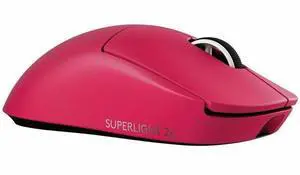 Logitech G PRO X SUPERLIGHT 2c wireless gaming mouse, 51 g pro-grade compact mouse with 5 programmable buttons, USB-C charging, 44K DPI sensor, up to 8 kHz polling for PC/Mac, Pink - HERO 2 - Wireless