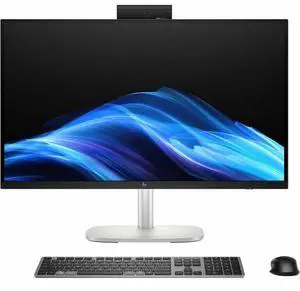HP EliteStudio 8 AiO G1i All-in-One Computer - Intel Core Ultra 5 235 - vPro Technology - 32 GB - 512 GB SSD - 27" QHD Touchscreen - Desktop - Pike Silver - Intel Q870 Chip - 2560 x 1440 - Window