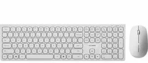 Alogic USB-C Rechargeable Wireless Mouse and Keyboard for Windows - USB Type A Wireless Bluetooth/RF 5.0 2.40 GHz Keyboard - White - USB Type A Wireless Bluetooth/RF Mouse - White - Cut, Copy, Paste,