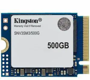 Kingston NV3 500 GB Solid State Drive - M.2 2230 Internal - PCI Express NVMe (PCI Express NVMe 4.0 x4) - Notebook, Gaming Console Device Supported - 160 TB TBW
