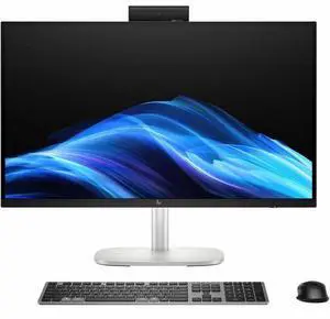 HP EliteStudio 8 AiO G1i All-in-One Computer - Intel Core Ultra 7 265 - vPro Technology - 32 GB - 1 TB SSD - 27" QHD Touchscreen - Desktop - Pike Silver - Intel Q870 Chip - 2560 x 1440 - Windows