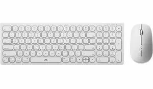 Alogic Echelon USB-C Rechargeable Wireless Mouse and Compact Keyboard For Mac - USB Type A Wireless Bluetooth/RF 5.0 2.40 GHz Keyboard - White - USB Type A Wireless Bluetooth/RF Mouse - White - Cut, C