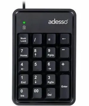 Adesso Easytouch 600UB Keypad - Cable Connectivity - Compact - USB Interface - 19 Key(s) - Windows 7, Mac OS - PC, Mac - Cherry MX Red Keyswitch Adesso Easytouch 600UB Keypad - Cable Connectivity - Compact - USB Interface - 19 Key(s) - Windows 7, Mac OS - PC, Mac - Cherry MX Red Keyswitch