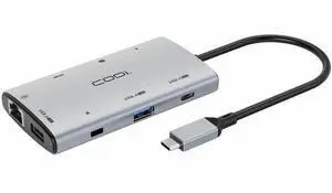 CODi 7-in-1 Multi-Port Hub - for Monitor, Projector - Charging Capability - 7 Port(s) - USB Type C - 2 Displays Supported - 4K @30Hz, FHD @ 60Hz, FHD @ 30Hz, 4K @ 60Hz, 4K - 3840 x 2160, 1920 x 1080 - CODi 7-in-1 Multi-Port Hub - for Monitor, Projector - Charging Capability - 7 Port(s) - USB Type C - 2 Displays Supported - 4K @30Hz, FHD @ 60Hz, FHD @ 30Hz, 4K @ 60Hz, 4K - 3840 x 2160, 1920 x 1080 -