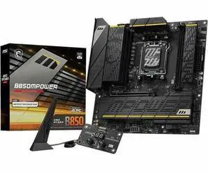 MSI B850MPOWER - 850MPOWER - mATX Gaming Motherboard - B850 Chipset - PCIe 5.0 - DDR5 - M.2 Gen5 - SATA - USB A - USB C - 5Gbps LAN - Wifi 7- Bluetooth 5.4 MSI B850MPOWER - 850MPOWER - mATX Gaming Motherboard - B850 Chipset - PCIe 5.0 - DDR5 - M.2 Gen5 - SATA - USB A - USB C - 5Gbps LAN - Wifi 7- Bluetooth 5.4