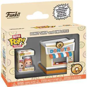 Funko Bitty POP Towns Bitty City Donut Shop and Employee Vinyl Figure Set Funko Bitty POP Towns Bitty City Donut Shop and Employee Vinyl Figure Set
