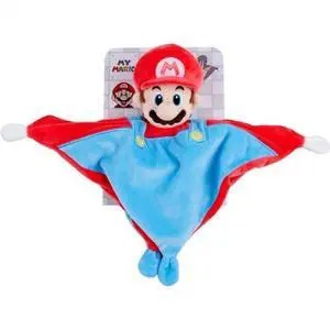 Super Mario - Baby Security Blanket with Rattle 10"x10" Plush with Soft Mario Head for Infants Super Mario - Baby Security Blanket with Rattle 10"x10" Plush with Soft Mario Head for Infants