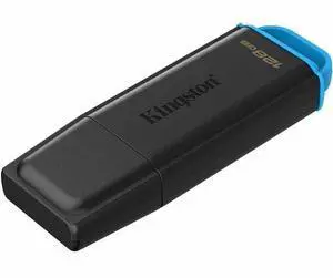 Kingston DataTraveler Exodia USB Flash Drive - 128 GB - USB 3.2 (Gen 1) Type A, USB 2.0 - Black, Blue Kingston DataTraveler Exodia USB Flash Drive - 128 GB - USB 3.2 (Gen 1) Type A, USB 2.0 - Black, Blue