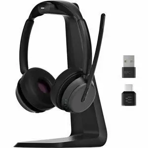 EPOS IMPACT 1000 Headset - Microsoft Teams Certification - Stereo - Wireless - Bluetooth - 98 ft - Over-the-head, On-ear - Binaural - Supra-aural - Noise Canceling EPOS IMPACT 1000 Headset - Microsoft Teams Certification - Stereo - Wireless - Bluetooth - 98 ft - Over-the-head, On-ear - Binaural - Supra-aural - Noise Canceling