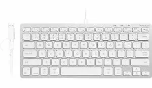 Macally Compact Mac Keyboard with Dual Plug - Cable Connectivity - Compact - USB Type C, USB Type A Interface - 78 Key(s) - Volume Control, Brightness, Mission Control, Media Control, Command, Option, Macally Compact Mac Keyboard with Dual Plug - Cable Connectivity - Compact - USB Type C, USB Type A Interface - 78 Key(s) - Volume Control, Brightness, Mission Control, Media Control, Command, Option,