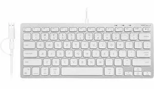 Macally Compact Mac Keyboard with Dual Plug- Space Gray - Cable Connectivity - Compact - USB Type C, USB Type A Interface - 78 Key(s) - Volume Control, Brightness, Mission Control, Media Control, Comm Macally Compact Mac Keyboard with Dual Plug- Space Gray - Cable Connectivity - Compact - USB Type C, USB Type A Interface - 78 Key(s) - Volume Control, Brightness, Mission Control, Media Control, Comm