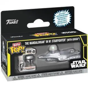 Funko Bitty POP!: Ride: Star Wars - The Mandalorian in N1 Starfighter (with Grogu) - 92966 Funko Bitty POP!: Ride: Star Wars - The Mandalorian in N1 Starfighter (with Grogu) - 92966