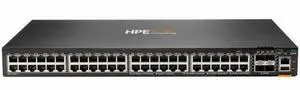HPE 6300F 48-port 1GbE and 4-port SFP56 Switch - 48 Ports - Manageable - Gigabit Ethernet, 50 Gigabit Ethernet - 10/100/1000Base-T, 50GBase-X - 3 Layer Supported - Modular - 4 SFP Slots - 74 W Power C HPE 6300F 48-port 1GbE and 4-port SFP56 Switch - 48 Ports - Manageable - Gigabit Ethernet, 50 Gigabit Ethernet - 10/100/1000Base-T, 50GBase-X - 3 Layer Supported - Modular - 4 SFP Slots - 74 W Power C