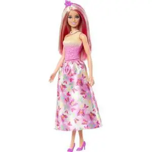 Mattel - Barbie Royal Doll with Pink and Blonde Hair, Butterfly-Print Skirt Mattel - Barbie Royal Doll with Pink and Blonde Hair, Butterfly-Print Skirt