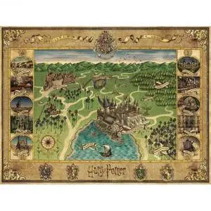 HOGWARTS MAP 1500 PIECE PUZZLE HOGWARTS MAP 1500 PIECE PUZZLE