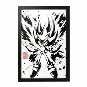 Sonic - Inked Super Sonic 11x17 Framed Gel Coat Sonic - Inked Super Sonic 11x17 Framed Gel Coat