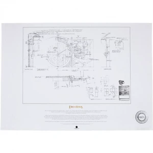 WETA Workshop - The Lord of the Rings Trilogy - The Door of Bag End Blueprint Replica Art Print WETA Workshop - The Lord of the Rings Trilogy - The Door of Bag End Blueprint Replica Art Print