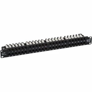 Tripp Lite series 48-Port Cat6a Patch Panel - UTP, 110 Punch Down, RJ45, 1U, TAA - 48 Port(s) - 48 x RJ-45 - 1U High - Category 6a - Twisted Pair - Black - Rack-mountable - TAA Compliant Tripp Lite series 48-Port Cat6a Patch Panel - UTP, 110 Punch Down, RJ45, 1U, TAA - 48 Port(s) - 48 x RJ-45 - 1U High - Category 6a - Twisted Pair - Black - Rack-mountable - TAA Compliant