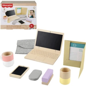 Fisher Price - Wooden Work From Home 9-Piece Set Fisher Price - Wooden Work From Home 9-Piece Set
