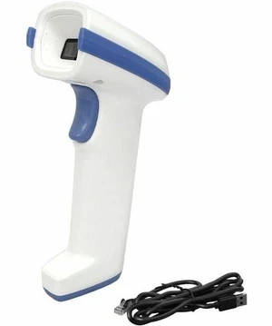 AMBIR BR112 Healthcare USB Barcode Scanner - Cable/Wireless Connectivity - 8.27" Scan Distance - 1D, 2D - LED - USB - White, Blue - IP52 - Healthcare, Industrial, Inventory, Warehouse, Logistics AMBIR BR112 Healthcare USB Barcode Scanner - Cable/Wireless Connectivity - 8.27" Scan Distance - 1D, 2D - LED - USB - White, Blue - IP52 - Healthcare, Industrial, Inventory, Warehouse, Logistics