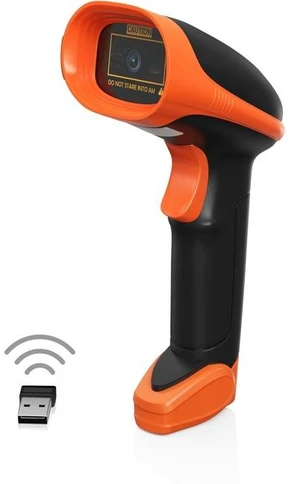 AMBIR BR200 Wireless Barcode Scanner with 2.4Ghz with Wireless USB Dongle - Wireless Connectivity - 1D, 2D - Imager - USB - Black, Orange - IP52 - Outdoor AMBIR BR200 Wireless Barcode Scanner with 2.4Ghz with Wireless USB Dongle - Wireless Connectivity - 1D, 2D - Imager - USB - Black, Orange - IP52 - Outdoor