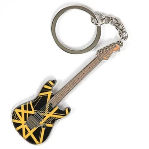 EVH - Eddie Van Halen - Black & Yellow Bumblebee Guitar Keychain EVH - Eddie Van Halen - Black & Yellow Bumblebee Guitar Keychain