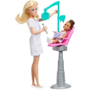 Barbie Careers Dentist Playset with 2 Dolls, Blonde Barbie Careers Dentist Playset with 2 Dolls, Blonde