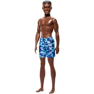 Barbie Beach Ken Doll with Dark Brown Hair & Blue Swimsuit Barbie Beach Ken Doll with Dark Brown Hair & Blue Swimsuit