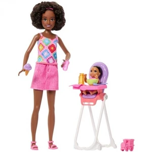 Barbie Skipper Babysitters Inc. Playset with 2 Dolls & High Chair, Black Barbie Skipper Babysitters Inc. Playset with 2 Dolls & High Chair, Black