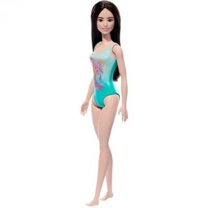 Barbie Beach Doll with Black Hair & Tropical Blue Swimsuit Barbie Beach Doll with Black Hair & Tropical Blue Swimsuit