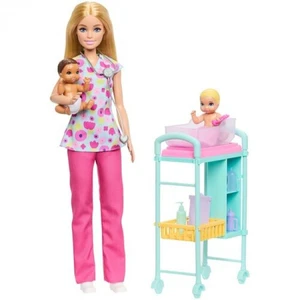 Barbie Careers Baby Doctor Playset with 3 Dolls, Blonde Barbie Careers Baby Doctor Playset with 3 Dolls, Blonde