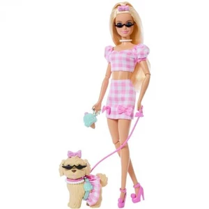 Barbie Twinning Looks Doll with Pet Dog, Blonde Barbie Twinning Looks Doll with Pet Dog, Blonde