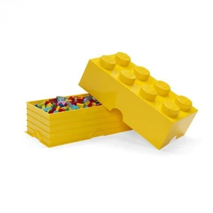 LEGO Storage Brick With 8 Knobs, Bright Yellow LEGO Storage Brick With 8 Knobs, Bright Yellow