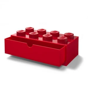 LEGO Stackable Storage: Desk Drawer with 4 Knobs, Red LEGO Stackable Storage: Desk Drawer with 4 Knobs, Red