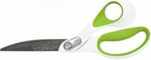 Carbo Titanium Bonded Scissors, 9" Long, Bent Handle, White/Green ACM16445
