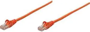 Intellinet Network Cable, Cat5e, UTP, RJ45 Male / RJ45 Male, 7.5 m (25 ft.), Orange