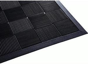 Rubber-Cal Kitchen Mat Anti-Slip Grease-Proof Chef Mats - 3/8 in x 3 ft x  5 ft - Black Rubber Mat 03-181