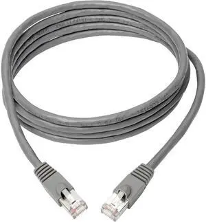 TRIPP LITE Cat6a Snagless Shielded STP Network Patch Cable 10G Certified, PoE, Gray, RJ45 M/M 7' (N262-007-GY)