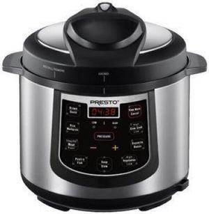 Presto 02141 6-Quart Electric Pressure Cooker, Stainless and Black Presto 02141 6-Quart Electric Pressure Cooker, Stainless and Black