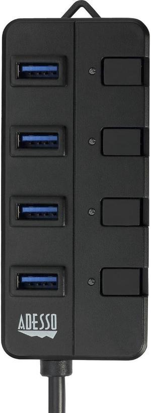 Adesso AUH-3040 4 Port USB 3.0 Hub with Individual Power Switch