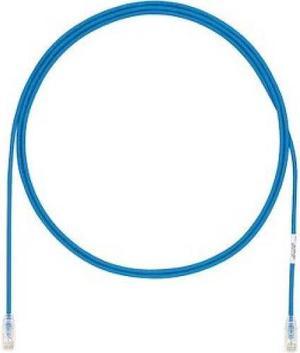 Panduit 3ft Cat.6a UTP Patch Network Cable - Clear, Blue