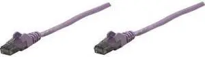 Intellinet Network Cable, Cat6, UTP, RJ45 Male / RJ45 Male, 0.3 m (1 ft.), Purple